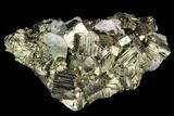 Gleaming, Cubic Pyrite Crystal Cluster - Peru #124411-1